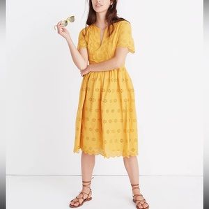 Madewell Scalloped Eyelet Midi Dress